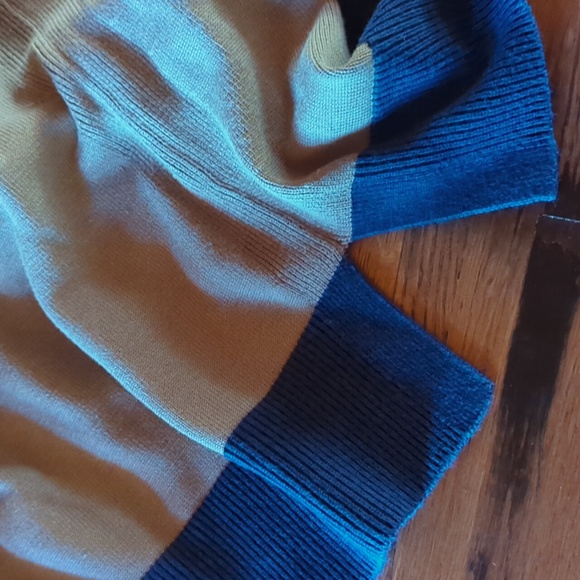 Beautiful Talbots Color Block Cardigan in Olive, Gold & Navy. Sz XL - Picture 14 of 14